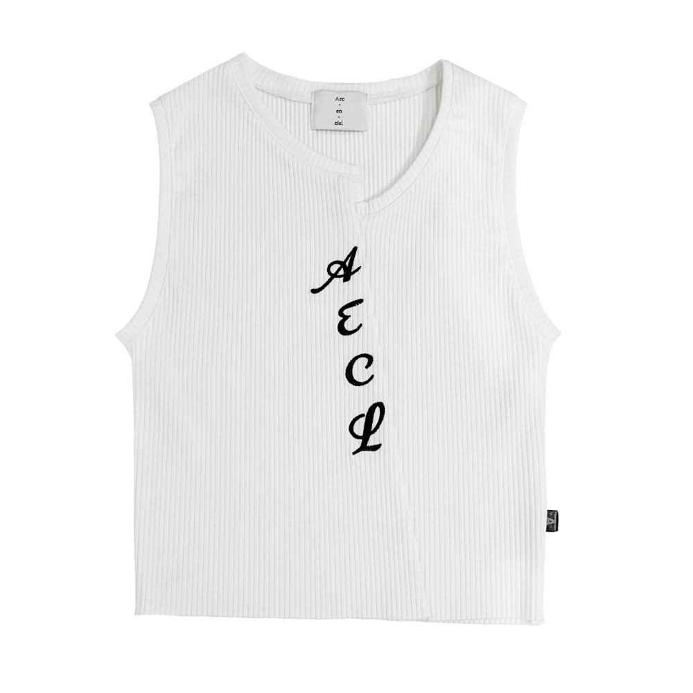 AECL logo sleeveless (White)