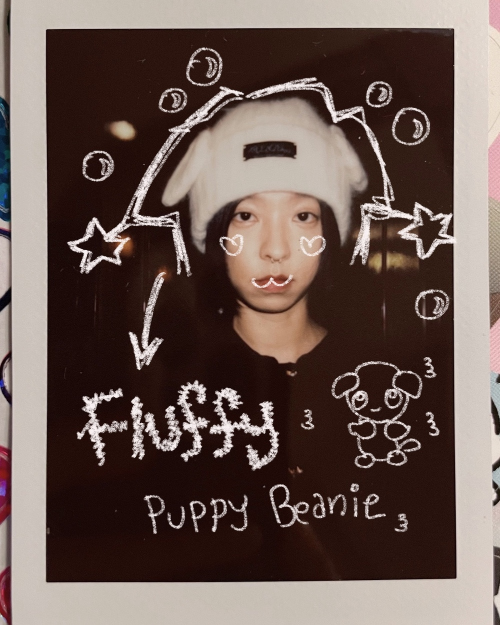 Fluffy puppy beanie