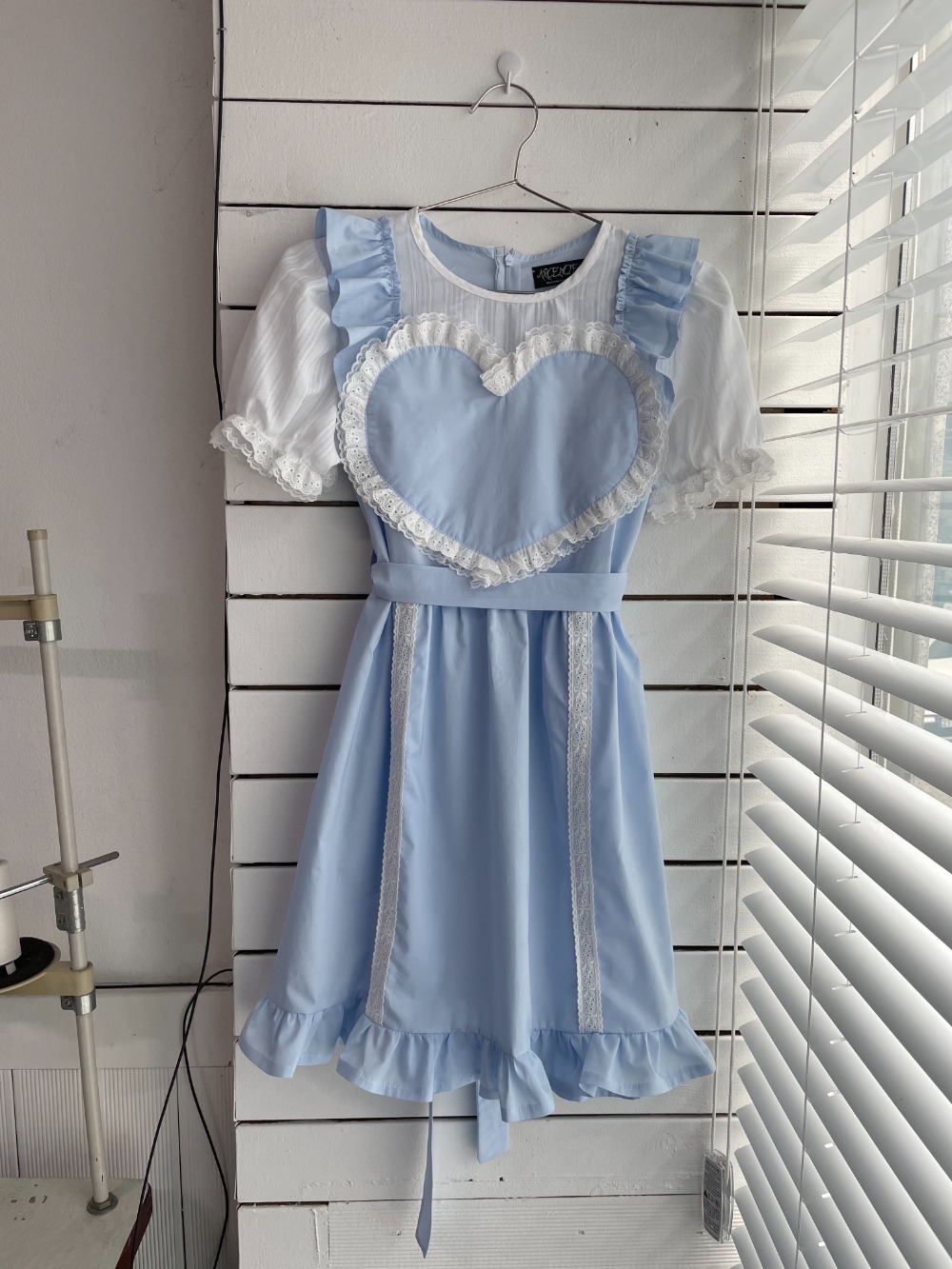 Heart Heart baby dress (Blue)
